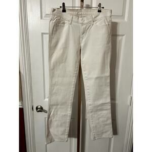 7 For All Mankind Jeans, White, Straight Legged, Size 31